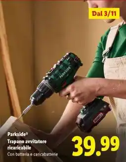 Lidl PARKSIDE Trapano avvitatore ricaricabile offerta