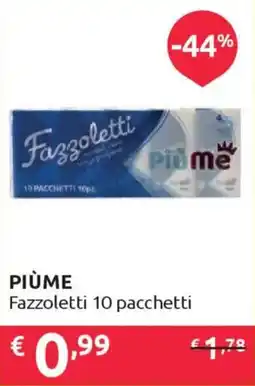 Ipersoap PIÙME Fazzoletti 10 pacchetti offerta