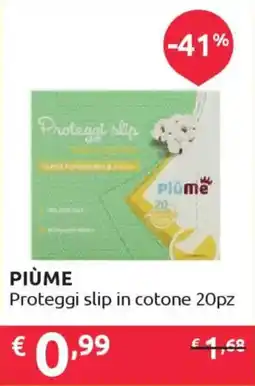 Ipersoap PIÙME Proteggi slip in cotone 20pz offerta