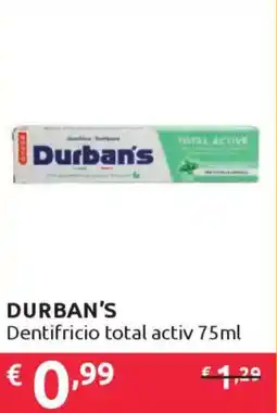 Ipersoap DURBAN'S Dentifricio total activ offerta