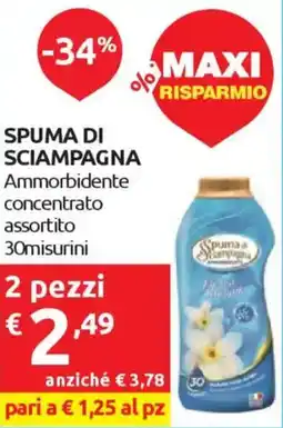 Ipersoap SPUMA DI SCIAMPAGNA Ammorbidente concentrato 30misurini offerta