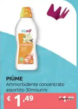 Ipersoap PIÙME Ammorbidente concentratoAmmorbidente concentrato assortito 30misurini 30misurini offerta
