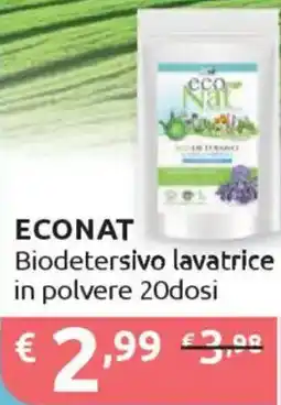 Ipersoap ECONAT Biodetersivo lavatrice in polvere 20dosi offerta
