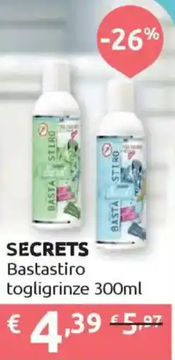 Ipersoap SECRETS Bastastiro togligrinze offerta