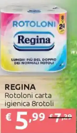 Ipersoap REGINA Rotoloni carta igienica 8rotoli offerta