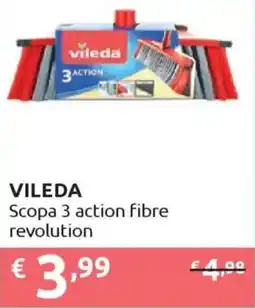 Ipersoap VILEDA Scopa 3 action fibre revolution offerta