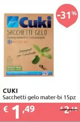 Ipersoap CUKI Sacchetti gelo mater-bi 15pz offerta