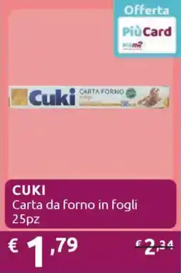 Ipersoap CUKI Carta da forno in fogli 25pz offerta