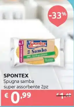 Ipersoap SPONTEX Spugna samba super assorbente 2pz offerta