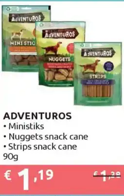 Ipersoap ADVENTUROS Ministiks - Nuggets snack cane - Strips snack cane offerta