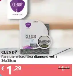 Ipersoap CLENDY Panno in microfibra diamond vetri 36x38cm offerta
