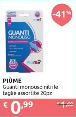 Ipersoap PIÙME Guanti monouso nitrile taglie 20pz offerta
