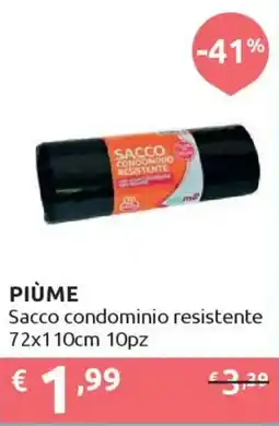 Ipersoap PIÙME Sacco condominio resistente 72x110cm 10pz offerta