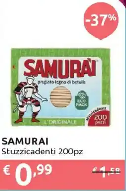 Ipersoap SAMURAI Stuzzicadenti 200pz offerta