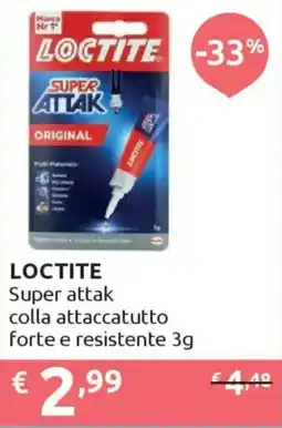 Ipersoap LOCTITE Super attak colla attaccatutto forte e resistente offerta