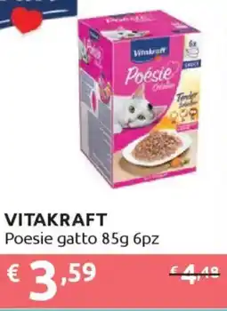 Ipersoap VITAKRAFT Poesie gatto 85g 6pz offerta