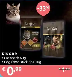 Ipersoap KINGAR Cat snack Dog fresh stick 3pz offerta