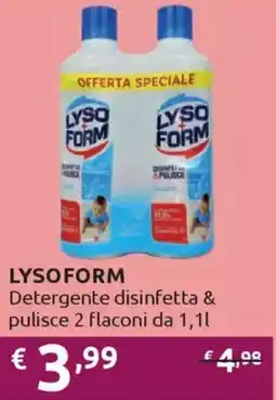 Ipersoap LYSOFORM Detergente disinfetta & pulisce 2 flaconi offerta