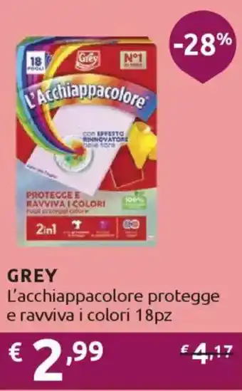 Ipersoap GREY L'acchiappacolore protegge e ravviva i colori 18pz offerta