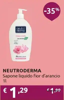 Ipersoap NEUTRODERMA Sapone liquido fior d'arancio offerta