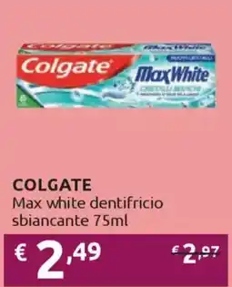 Ipersoap COLGATE Max white dentifricio sbiancante offerta