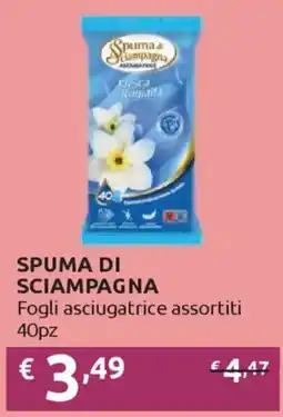 Ipersoap SPUMA DI SCIAMPAGNA Fogli asciugatrice offerta