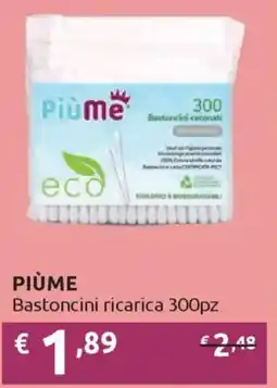 Ipersoap PIÙME Bastoncini ricarica 300pz offerta