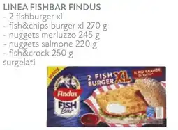 Conad Linea fishbar FINDUS 2 fishburger xl fish&chips burger xl offerta