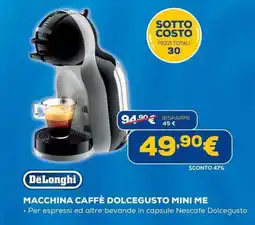 Euronics Delonghi macchina caffè dolcegusto mini me offerta