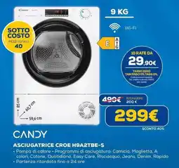 Euronics CANDY ASCIUGATRICE CROE H9A2TBE-S offerta