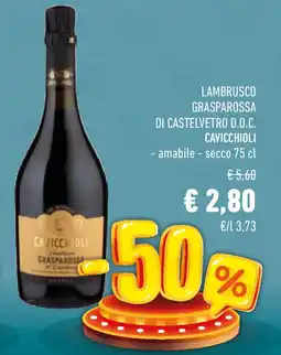 Conad Lambrusco grasparossa di castelvetro d.o.c. CAVICCHIOLI offerta