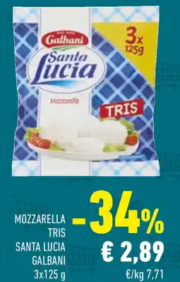 Conad Mozzarella tris santa lucia GALBANI offerta