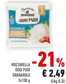 Conad Mozzarella oggi puoi GRANAROLO offerta
