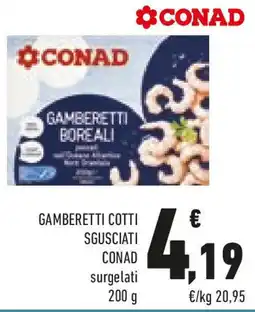 Conad Gamberetti cotti sgusciati CONAD offerta