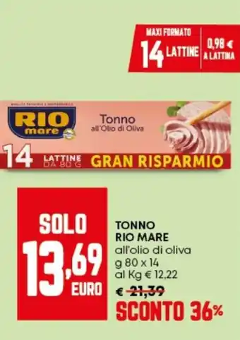 Panorama TONNO RIO MARE all'olio di oliva offerta