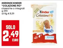 Panorama Merende kinder "colazione più" offerta