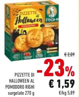 Conad Pizzette di halloween al pomodoro righi offerta