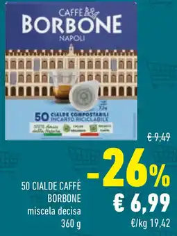 Conad 50 cialde caffè borbone miscela decisa offerta
