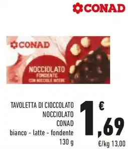 Conad Tavoletta di cioccolato nocciolato CONAD offerta