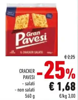 Conad CRACKER PAVESI salati e non salati offerta