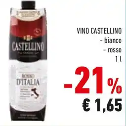 Conad Vino castellino bianco e rosso offerta