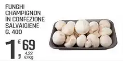 Supermercati Dok Funghi champignon in confezione salvaigiene offerta