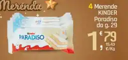 Supermercati Dok 4 Merende KINDER Paradiso offerta