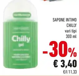 Conad Sapone intimo CHILLY offerta