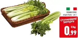 Conad Sedano verde origine italia offerta