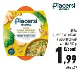 Conad Linea zuppe e vellutate PIACERSI CONAD offerta