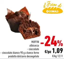 Conad Muffin albicocca e cioccolato offerta