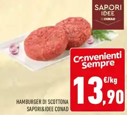 Conad Hamburger di scottona SAPORI&IDEE CONAD offerta