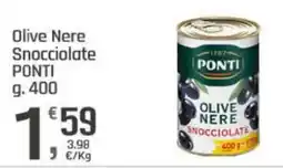 Supermercati Dok Olive Nere Snocciolate PONTI offerta