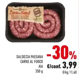 Conad Salsiccia paesana carne al fuoco AIA offerta
